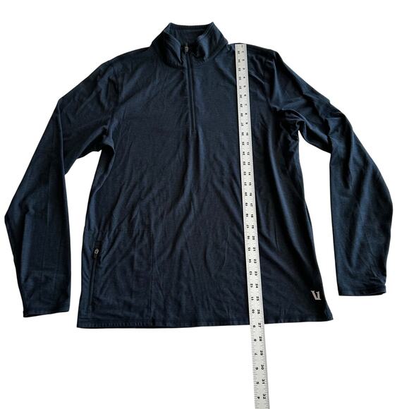 Vuori EUC V221 Ease Performance 1/2 Zip 2.0 Wicking Ink Heather Shirt M - Picture 8 of 12